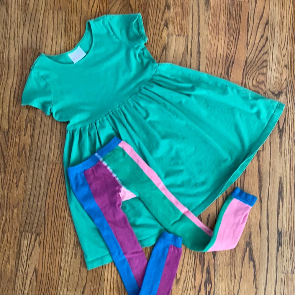 Hanna Andersson Dress and Footless Tights 120 (7)